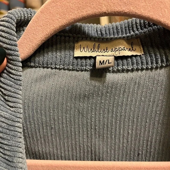 Wishlist Blue Corduroy button down/Shacket - Picture 2 of 3